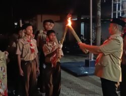 1471 Peserta, Ikuti Upacara Taptu Dan Pawai Obor Di Kecamatan Haurgeulis