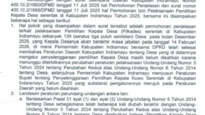 Pemkab Dan DPRD Indramayu Upayakan Pelaksanaan Pilwu Serentak Tetap Digelar Desember 2025