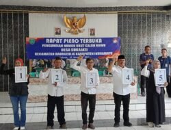 PanPilwu Desa Sukajati Tetapkan Nomor Urut Lima Orang Calon Kuwu