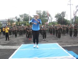 Peringati HUT ke-76 Korem 063/Sunan Gunung Jati, Kodim 0616/Indramayu Gelar Senam Bersama