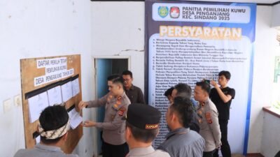 Kapolres Indramayu Cek Kesiapan TPS dan Sekretariat Panitia Pilwu