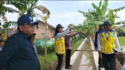 Wamen PU Tinjau Pembangunan Irigasi di Kecamatan Anjatan