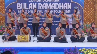 Rebana Menggema, Semangat Ramadhan Membara: Lomba Marawis Polda Jabar Bikin Aula Al-Aman Bergoyang