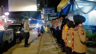 Perkuat Pengamanan Lebaran, Polsek Banjarsari Gelar Apel malam 