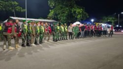 Amankan Malam Takbiran, Kodim Indramayu Patroli Gabungan Tiga Pilar
