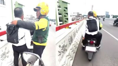 Di Antara Deru Kendaraan Pasupati, Driver Maxim Ini Memilih Berhenti dan Menyelamatkan Nyawa