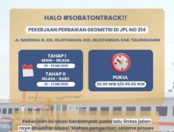 Perbaikan Geometri Perlintasan Rejotangan Tulungagung Dimulai Malam Ini, Pengguna Jalan Diimbau Cari Rute Alternatif