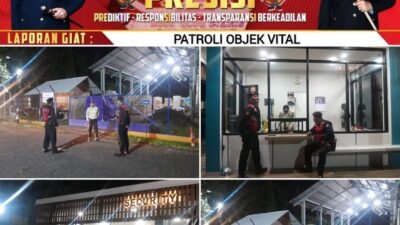 Cipkon Kamtibmas, Satuan Samapta Polres Ciamis Patroli Dialogis ke Area Obvitnas di Malam Hari